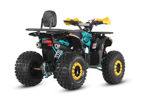 Quad Barton Raptor 125 żółto niebieski tył